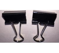 41mm SMCO Premier Foldback Metal Black Bulldog Letter Clips X12
