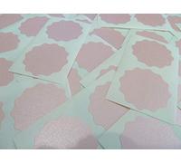 41mm Wavy Edge, Pearlescent Pink, Certificate Wafer Company Seal Labels, Stickers for Embossing, Awards & Rewards