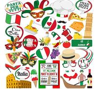 41pcs Italy Photo Booth Props, Italian Photo Booth Props by Htabiol