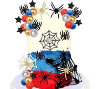 41PCS Superhero Birthday Cake Decoration Superhero Party Favors Cupcake Cake Decoration Spider Cake Decor Spider Birthday Party Boys Baby Shower