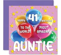 41st Auntie Birthday Card -World's Most Amazing Auntie
