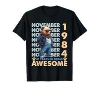 41st Birthday Bear Legends November 1984 41 Years Old Mens T-Shirt