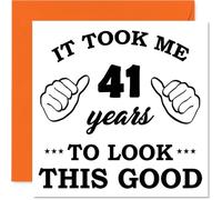 41st Birthday Cards for Men Women - It Took Me - Happy Birthday Card for 41 Year Old Man Woman Colleague Sister Friend Auntie, 145mm Bday Greeting Cards