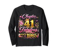 41st Birthday Queen Chapter 41 Fabulous Since 1985 Women Long Sleeve T-Shirt