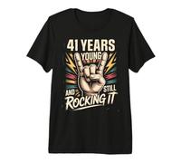 41st Birthday Rock Funny Birthday 41 Years Rock'n'Roll Premium T-Shirt