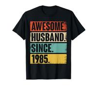 41st Wedding Anniversary for Him Awesome Husband Since 1985 T-Shirt