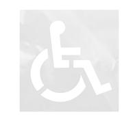 41x44 Inches Handicap Parking Stencil, Parking Lot Stencil Handicapped Symbol Stencil with Flexible Silicone 1mm Thick for Asphalt Concrete Pavements