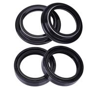 41x54x11 41 54 11 Motorcycle Front Fork Shock Absorber Oil Seal Dust Cover Lip Compatible With Models 1800 FLSS S SOFTAIL SLIM S 2016-2017(2pc Seal 2pc Cover)