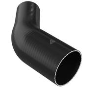 42-32mm (1.7" to 1.3") ID 45 Degree Reducer Silicone Coupler Hose Car Elbow Black