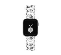 42/44/45 mm Sliver Smartwatch Bands for Women Apple Watch Straps SE Series 9/8/7/6/5/SE, Stylish Replacement Men Watch Strap for Iwatch 9/8/7 Gift for her