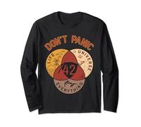 42 Answer to Life The Universe And Everything Don't Panic Long Sleeve T-Shirt