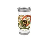 42 Answer to Life The Universe and Everything Don't Panic Stainless Steel Insulated Tumbler