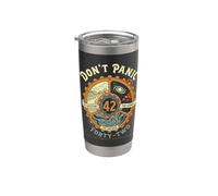 42 Answer to Life The Universe and Everything Don't Panic Stainless Steel Insulated Tumbler