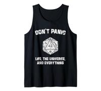42 Answer to Life The Universe and Everything Don't Panic Tank Top