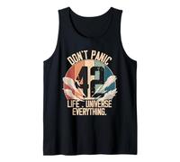 42 Answer to Life The Universe and Everything Don't Panic Tank Top