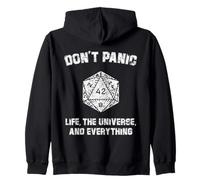 42 Answer to Life The Universe And Everything Don't Panic Zip Hoodie