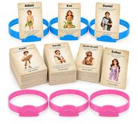 42 Bible Who Am I Cards Set, Bible Headbands Board -Bible Characters with Verse Cards, Bible Study Supplies for Sunday School, Family Nights, Christian Catholic Gifts (Bible)