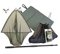 42" CARP FISHING LANDING NET, 2M HANDLE & UNHOOKING LANDING MAT SLING SCALES GRN MB