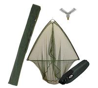 42" CARP PIKE FISHING LANDING NET WITH FLOAT & METAL BLOCK + STINK BAG NGT