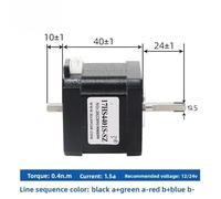42 double output shaft stepper motor 40 high NEMA17 high torque high speed 3D printing robot accessories