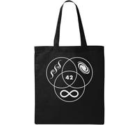 42 Everything The Meaning of Life Natural Ecological Cotton Tote Bag Black