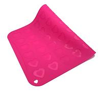 42 Heart Shape Macaron Silicone Dough Mat Nonstick Bread Baking Sheet Tray Liner Mat Pasta Macaroon Biscuits Bakeware Pan Pastry Cake Heat Resistant Baking Pad Bakery Tool Kitchen Cooking Gadget