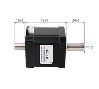 42 hollow dual-axis stepper motor combination hollow shaft large torque with internal thread dispensing machine engraving machin(42HK48)