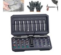 42 in 1 Magnetic Screwdriver Set, Magnetic Ratchet Screwdriver Set, Screwdriver Sets with Detachable Ratchet Handle, Multi Bit Ratcheting Screw Driver Set with Storage Case Repair Tool Kit (Black)