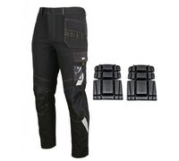 42 Inch 58 Eu Artmas Classic4Dynamic Mens Slim Fit Work Trousers Stretch Cotton Multi Pocket With Knee Pads