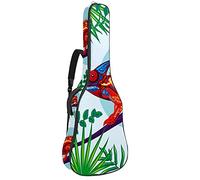 42 Inch Acoustic Guitar Bag with Shockproof Thick Padded Guitar Backpack Suit for Bass Folk Classical Guitar The Chameleon Insect