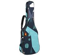 42 Inch Acoustic Guitar Bag with Shockproof Thick Padded Guitar Backpack Suit for Bass Folk Classical Guitar Animal Bear Rabbit Elephant Deer