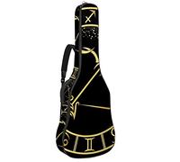 42 Inch Acoustic Guitar Bag with Shockproof Thick Padded Guitar Backpack Suit for Bass Folk Classical Guitar Sagittarius Zodiac Sign