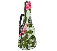 42 Inch Acoustic Guitar Bag with Shockproof Thick Padded Guitar Backpack Suit for Bass Folk Classical Guitar Paris Vintage Postcard