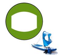 42 Inch Foldable SUP Wind Sail | Portable Downwind Paddle Board Sail for Kayak & Canoe | PVC Waterproof Wind Assist | Lightweight 0.35kg Quick Setup Outdoor Sailing Accessory (Green)