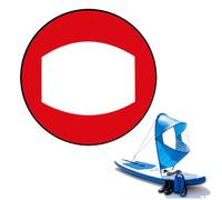 42 Inch Foldable SUP Wind Sail | Portable Downwind Paddle Board Sail for Kayak & Canoe | PVC Waterproof Wind Assist | Lightweight 0.35kg Quick Setup Outdoor Sailing Accessory (Red)