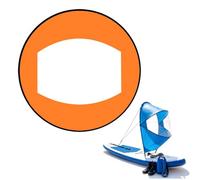 42 Inch Foldable SUP Wind Sail | Portable Downwind Paddle Board Sail for Kayak & Canoe | PVC Waterproof Wind Assist | Lightweight 0.35kg Quick Setup Outdoor Sailing Accessory (Orange)