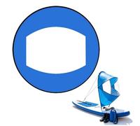 42 Inch Foldable SUP Wind Sail | Portable Downwind Paddle Board Sail for Kayak & Canoe | PVC Waterproof Wind Assist | Lightweight 0.35kg Quick Setup Outdoor Sailing Accessory (Blue)