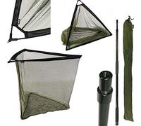 42 INCH GREEN CARP FISHING LANDING NET + PLASTIC BLOCK + STINK BAG TACKLE + 2M