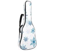 42 Inch Guitar Bag Guitar Case Backpack for Electric Guitar, Acoustic Bass Classical Guitar Ukulele Mandolin Blue Snow Flake