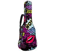 42 Inch Guitar Bag Guitar Case Backpack for Electric Guitar, Acoustic Bass Classical Guitar Ukulele Mandolin Kiss Lip