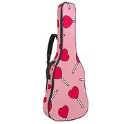 42 Inch Guitar Bag Guitar Case Backpack for Electric Guitar, Acoustic Bass Classical Guitar Ukulele Mandolin Pink Love Stick Pattern