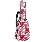 42 Inch Guitar Bag Guitar Case Backpack for Electric Guitar, Acoustic Bass Classical Guitar Ukulele Mandolin Valentines Day Love Letter Cupcakes