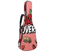 42 Inch Guitar Bag Guitar Case Backpack for Electric Guitar, Acoustic Bass Classical Guitar Ukulele Mandolin Pizza Lover Heart Mushroom