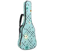 42 Inch Guitar Bag Waterproof Dual Adjustable Shoulder Strap Acoustic Guitar Case Gig Bag Padding Backpack with Pocket Blue Atomic Stars