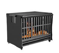 42 inch Heavy Duty Dog Crate Covers Durable 600D Polyester Insulated Dog Kennel Cover Soundproof Windproof Rainproof Shading Fit for Wire Dog Cage Covers with Breathable Side Window ( ONLY COVER)