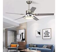 42 Inch Modern Ceiling Fan with Remote Control LED Light Fixture Silent Motor 5 Stainless Steel Blades 3 Speed Settings Color Changing for Home Bedroom Living Room