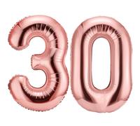42 Inch Number 30 Balloons Jumbo 30 Foil Balloons Giant Number 30 Balloons for 30th Birthday Party Decorations and 30th Anniversary Event (Rose Gold)