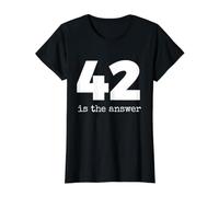 42 is The Answer Value Graphic T-Shirt, Women, Black, XS