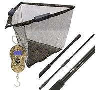 42" Landing Net Dual Float Carp Fishing 2m 2pc Telescopic Handle with Stink Bag & Digital Camo Scale 40kg/88lb