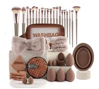 42 Make-Up Tools, Make Up Brush Set, Soft Portable Cosmetic Kit, Professional Foundation Beauty Tools, Pink Beauty Brushes, Artist Haves for Women and Girls, Multicoloured